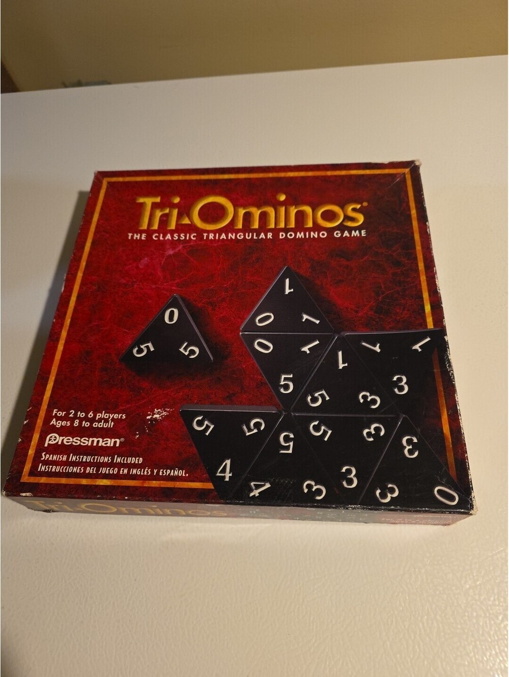 Vintage 1997 Pressman Tri-Ominos Board Game – Complete with Instructions
